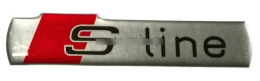 Naklejka silikon S Line srebrna Audi 10x2,3 cm