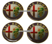 Naklejki na kołpaki Alfa Romeo 60 mm silikonowe