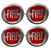 Naklejki na kołpaki FIAT 55 mm silikonowe czerwone