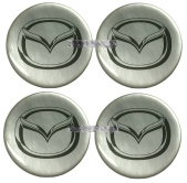 Naklejki na kołpaki MAZDA 60 mm silikonowe