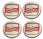 Naklejki na kołpaki Seat 50 mm silikonowe kolor