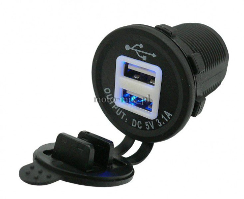 ŁADOWARKA 12 / 24V gniazdo - 2 x USB - 3,1A - BONET ŁADOWARKA 12 / 24V gniazdo - 2 x USB - 3,1A - BONET