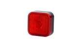 Lampa obrysowa kwadratowa z odblaskiem - czerwona