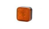 Lampa obrysowa kwadratowa z odblaskiem - pomarańczowa