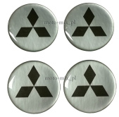 Naklejki na kołpaki MITSUBISHI 65 mm silikonowe