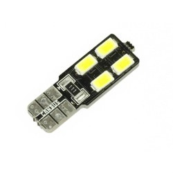 Żarówka samochodowa LED W5W T10 4 SMD 5630 CAN BUS jednostronna