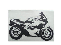 Naklejka tuningowa - MOTOR, motocykl - CZARNY