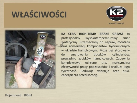Smar syntetyczny do zacisków hamulcowych 18mlK2 Smar syntetyczny do zacisków hamulcowych 18mlK2
