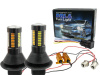 Światła do jazdy dziennej LED 12V DRL 2w1 z kierunkowskazem Żarówki 66 SMD 4014