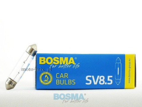 Żarówka rurkowa, paluszek SV8.5 10W 12V 11x44 mm Żarówka rurkowa, paluszek SV8.5 10W 12V 11x44 mm