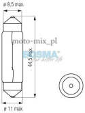 Żarówka rurkowa, paluszek SV8.5 10W 12V 11x44 mm