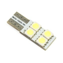 Żarówka samochodowa LED W5W T10 4 SMD 5050 CAN BUS BOCZNA