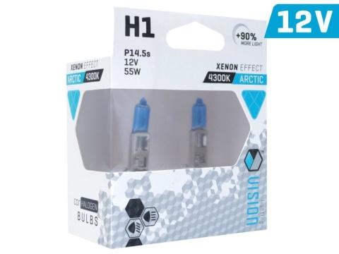 Zestaw żarówek VISION arctic white H1 12V 55W P14,5s U E4 +90%, 2 szt. Zestaw żarówek VISION arctic white H1 12V 55W P14,5s U E4 +90%, 2 szt.