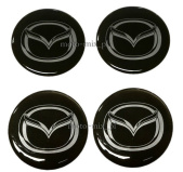 Naklejki na kołpaki MAZDA 50 mm silikonowe