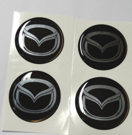Naklejki na kołpaki Mazda 60 mm silikonowe