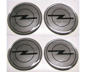 Naklejki na kołpaki OPEL 60 mm silikonowe srebrne