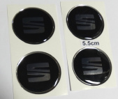 Naklejki na kołpaki SEAT 55 mm silikonowe
