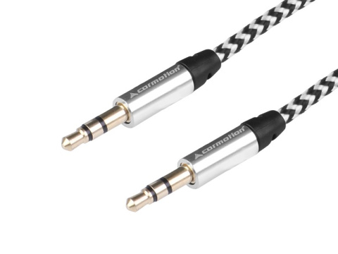 Kabel audio 300 cm, w oplocie z mikrofibry, jack > jack (AUX 3.5mm)