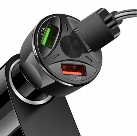 Szybka ładowarka samochodowa 3x USB | Szybkie ładowanie Quick Charge Szybka ładowarka samochodowa 3x USB | Szybkie ładowanie Quick Charge