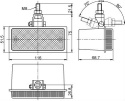 Lampa cofania uniwersalna biała