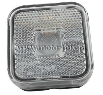 Lampa obrysowa kwadratowa z odblaskiem - biała Lampa obrysowa kwadratowa z odblaskiem - biała