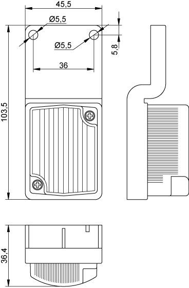 Lampa obrysowa prostokątna mała wisząca czerwona Lampa obrysowa prostokątna mała wisząca czerwona