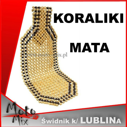 Mata na siedzenie - koraliki - drewno Mata na siedzenie - koraliki - drewno