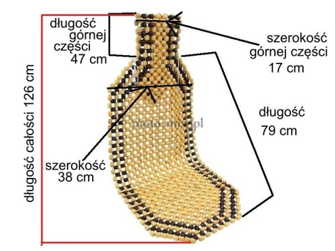 Mata na siedzenie - koraliki - drewno Mata na siedzenie - koraliki - drewno