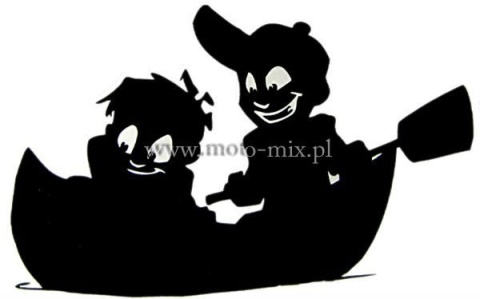 Naklejka tuningowa - Dzieci w łódce