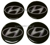 Naklejki na kołpaki Hyundai 70 mm silikonowe ver2