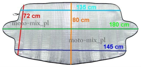 Mata antyszronowa OSŁONA 80 x 150 cm przeciwsłoneczna szyby Mata antyszronowa OSŁONA 80 x 150 cm przeciwsłoneczna szyby