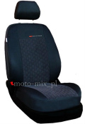 Pokrowce samochodowe - VW POLO IV 01-09 r. ELEGANCE welur 80% popiel 1