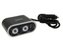 Rozgałęziacz zapalniczki II 12/24V włączniki, USB 1000 mA