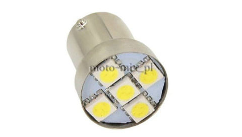 Żarówka ledowa asymetryczna BAY15D 12V (G18.5) 2W 5LED SMD