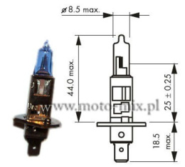 Żarówki H1 12v 55W xenon - 2 sztuki