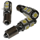 Żarówka BA9S biała - 9 LED SMD 5050 CAN BUS