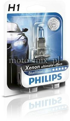 Żarówka H1PHILIPS Xenon BlueVision ultra