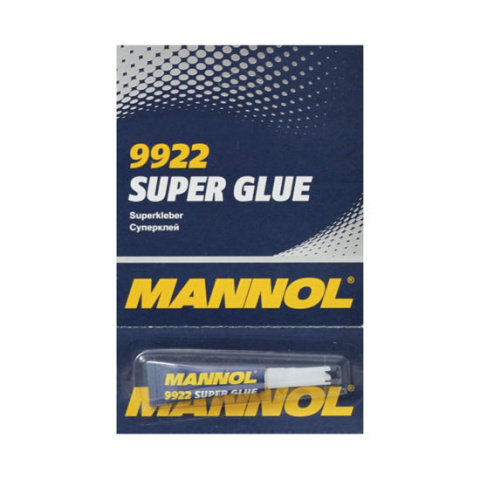 Klej błyskawiczny Mannol 9922 Super Glue uniwersalny 3g Klej błyskawiczny Mannol 9922 Super Glue uniwersalny 3g