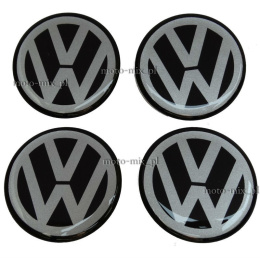 Naklejki na kołpaki Volkswagen 55 mm silikonowe VW