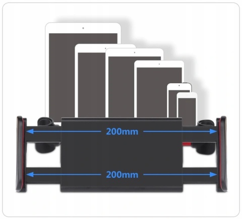 Uchwyt na tablet 7-11", mocowany na drążek zagłówka Uchwyt na tablet 7-11", mocowany na drążek zagłówka