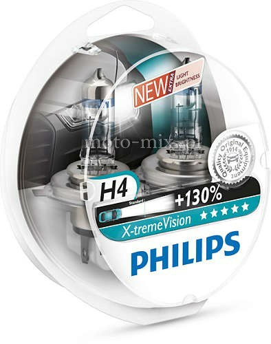 Zestaw żarówek H4 PHILIPS X-Treme Vision +150%