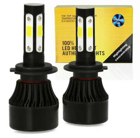 Zestaw żarówek LED H4 S4 COB 80W 16000 lm Zestaw żarówek LED H4 S4 COB 80W 16000 lm