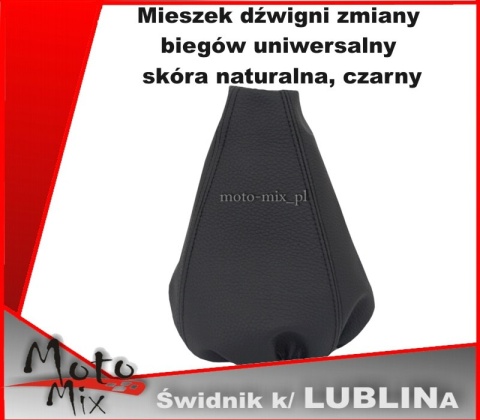 Mieszek dźwigni biegów czarny SKÓRA NATURALNA Mieszek dźwigni biegów czarny SKÓRA NATURALNA