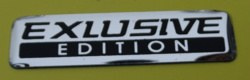 Naklejka EXLUSIVE EDITION chrom silikonowa Naklejka EXLUSIVE EDITION chrom silikonowa