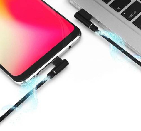 Kabel Kątowy USB do ładowania telefonu Type -C Kabel Kątowy USB do ładowania telefonu Type -C