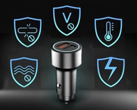 Ładowarka samochodowa 2x USB BLACK Ładowarka samochodowa 2x USB BLACK