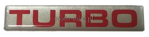 Naklejka silikonowa TURBO RED Naklejka silikonowa TURBO RED