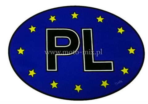 Naklejka tuningowa - PL w Unii (elipsa) Naklejka tuningowa - PL w Unii (elipsa)