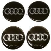 Naklejki na kołpaki AUDI 60 mm silikonowe