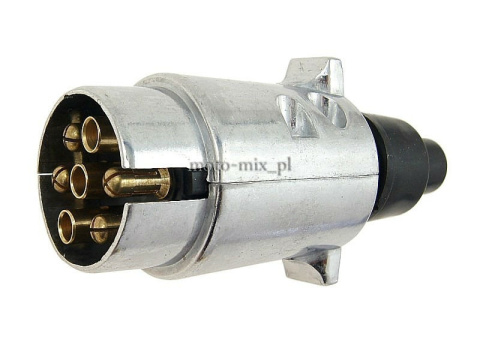 Wtyczka do gniazda przyczepy 7 stykowe 12V Aluminiowe Wtyczka do gniazda przyczepy 7 stykowe 12V Aluminiowe